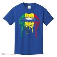 Reggae Music Jamaica Kissing Lips Flag Rastafari Rasta Kids T-Shirt thumb 0