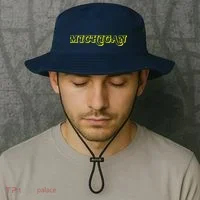 Retro Michigan Logo Bucket Hat thumb 2