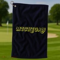 Retro Michigan Logo Golf Towel thumb 1