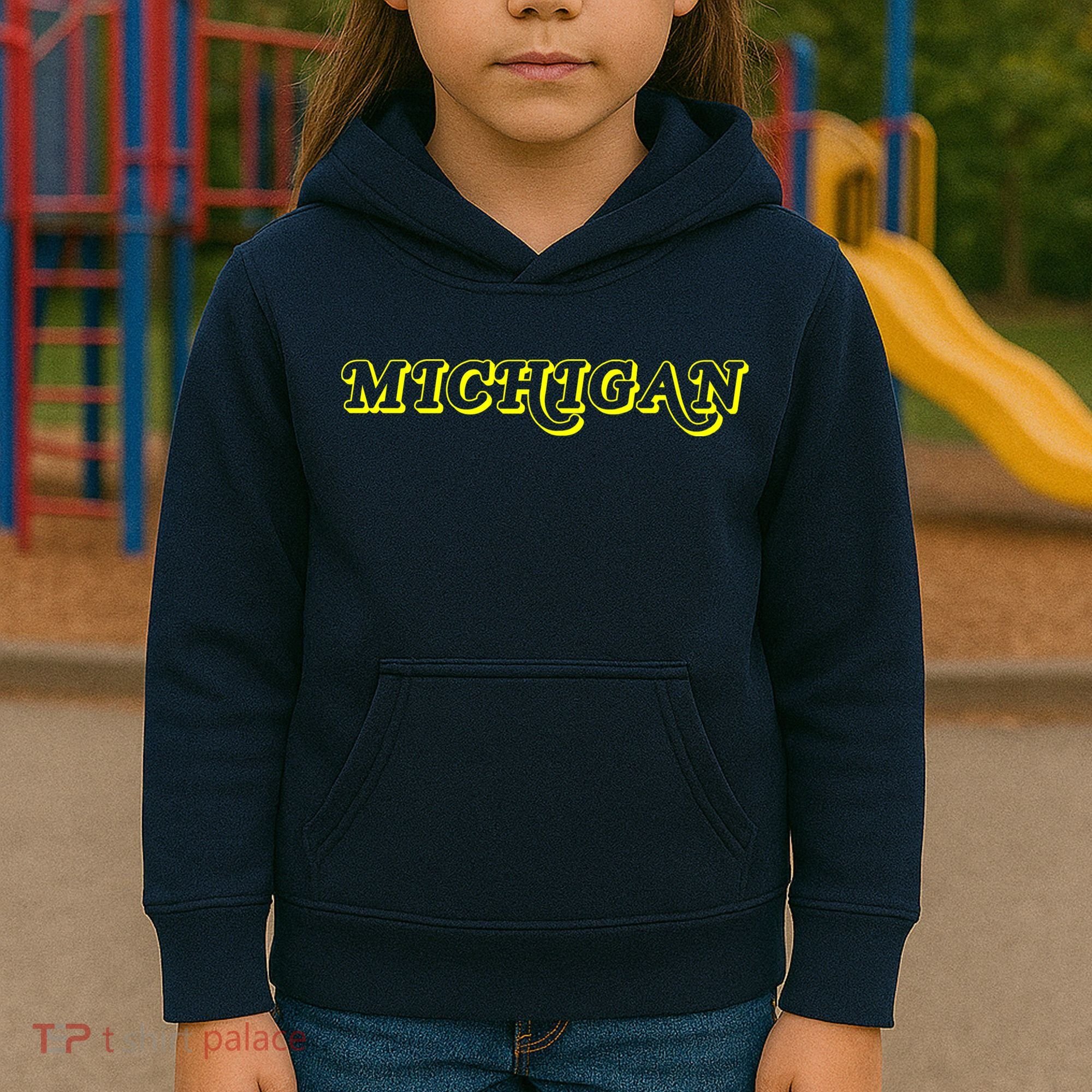 Retro Michigan Logo Kids Hoodie
