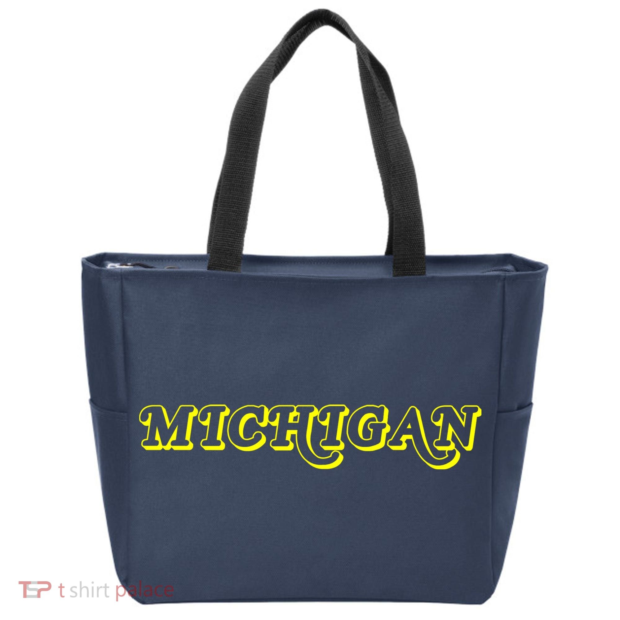 Retro Michigan Logo Tote Bag