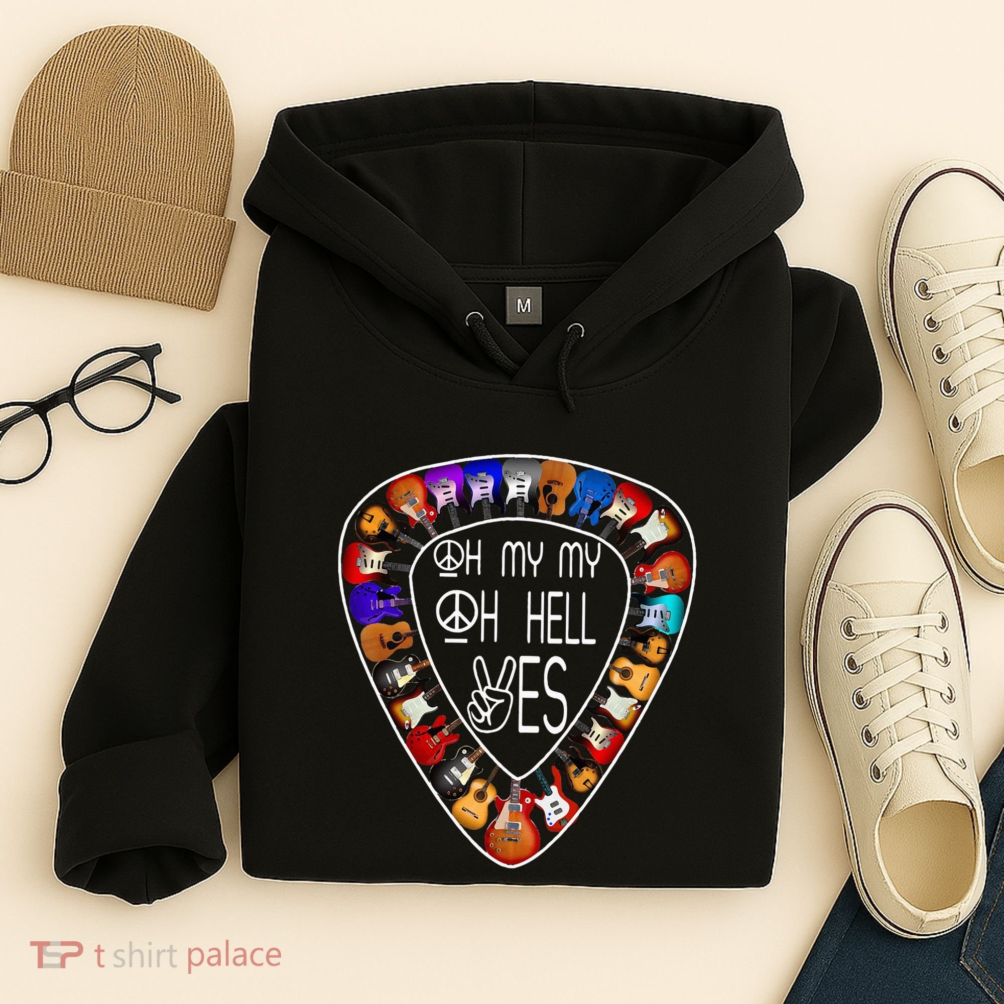 Retro Music Lover's Yes Hells My Petty Guitar Hoodie