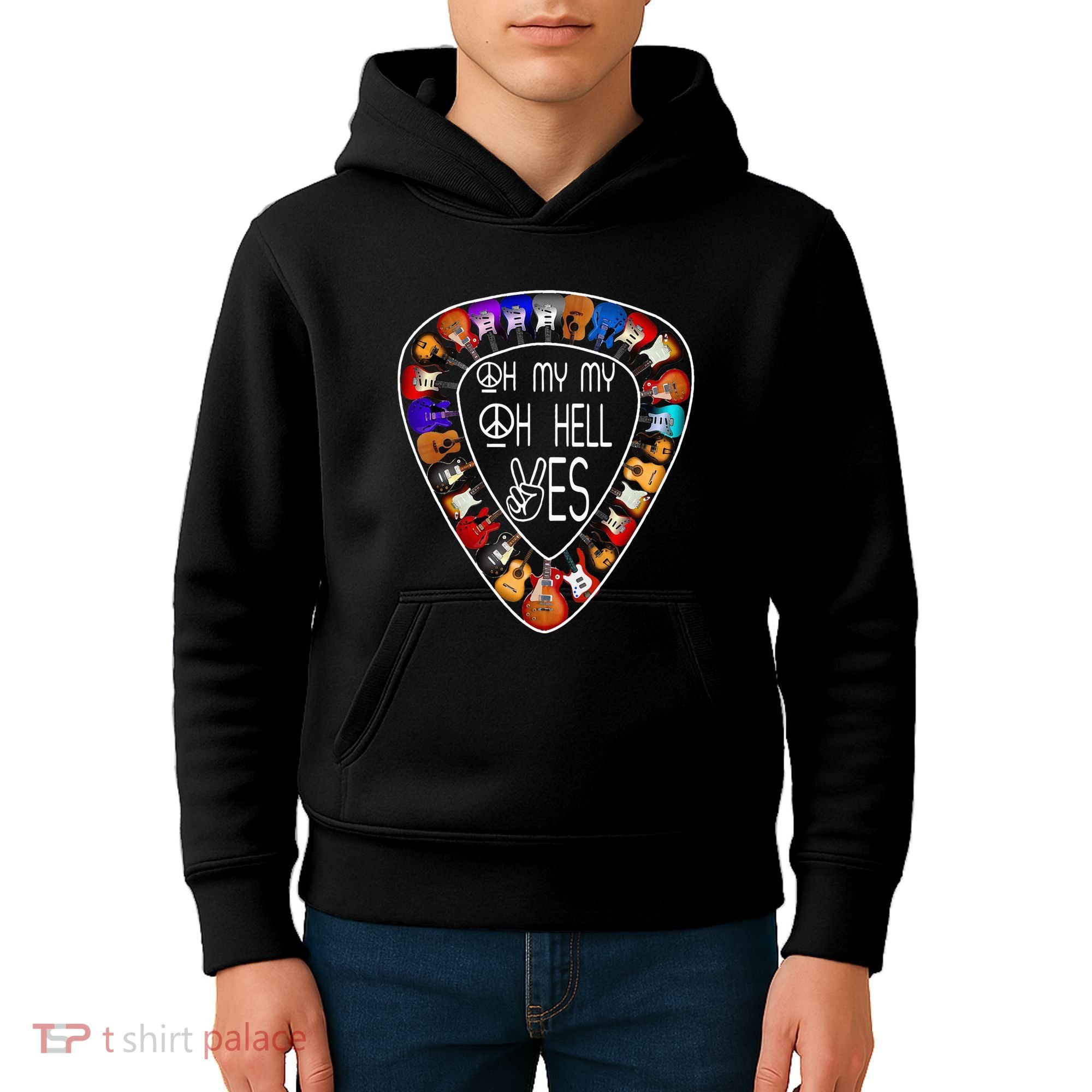 Retro Music Lover's Yes Hells My Petty Guitar Kids Hoodie