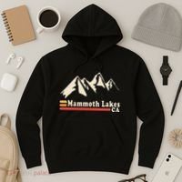 Retro Mammoth Lakes California Ca Mountain Ski Hoodie thumb 3