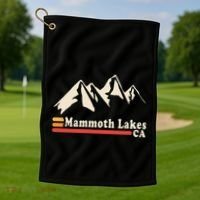 Retro Mammoth Lakes California Ca Mountain Ski Golf Towel thumb 1