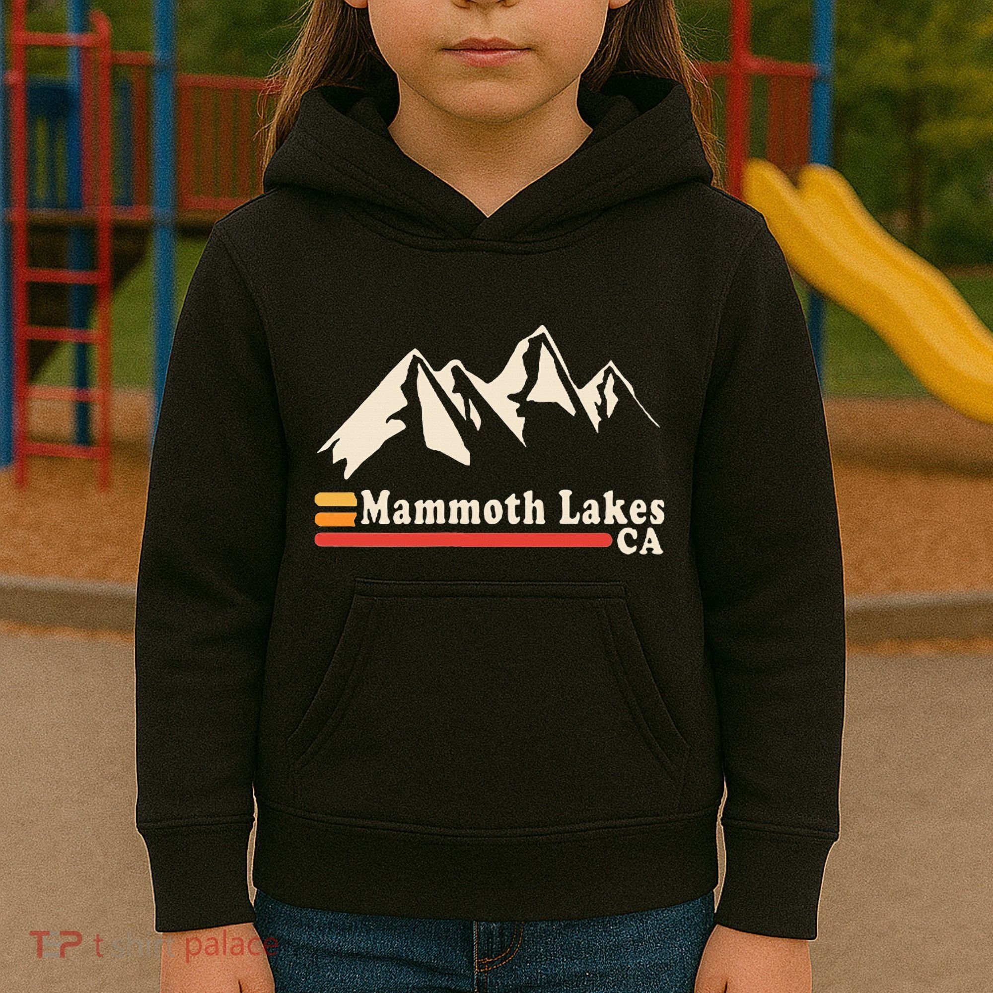 Retro Mammoth Lakes California Ca Mountain Ski Kids Hoodie