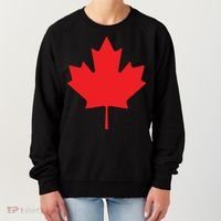 Red Maple Leaf Flag Of Canada Cool Canadian Flags Women's Sweatshirt thumb 0