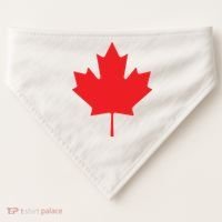 Red Maple Leaf Flag Of Canada Cool Canadian Flags USA-Made Doggie Bandana thumb 0