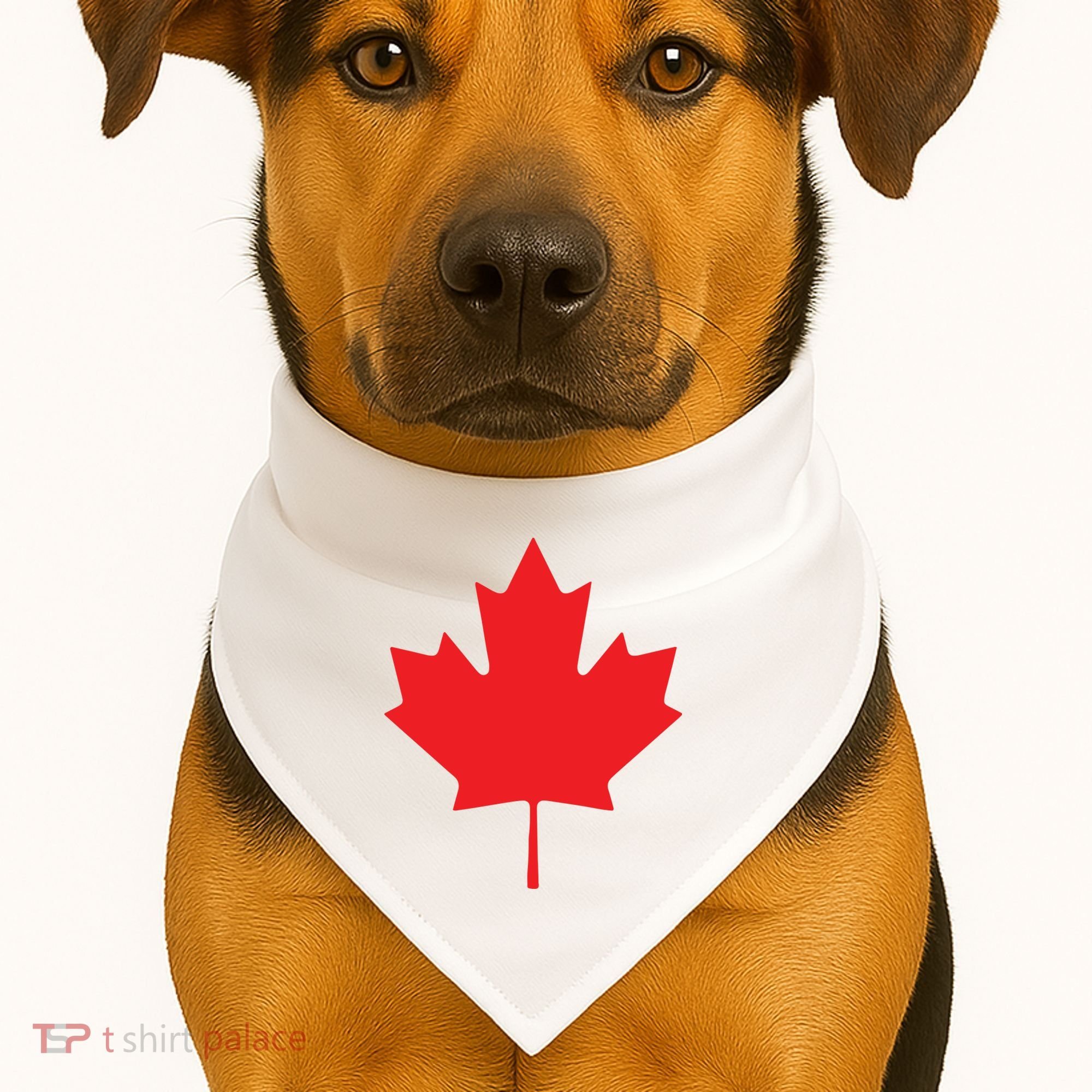 Red Maple Leaf Flag Of Canada Cool Canadian Flags USA-Made Doggie Bandana