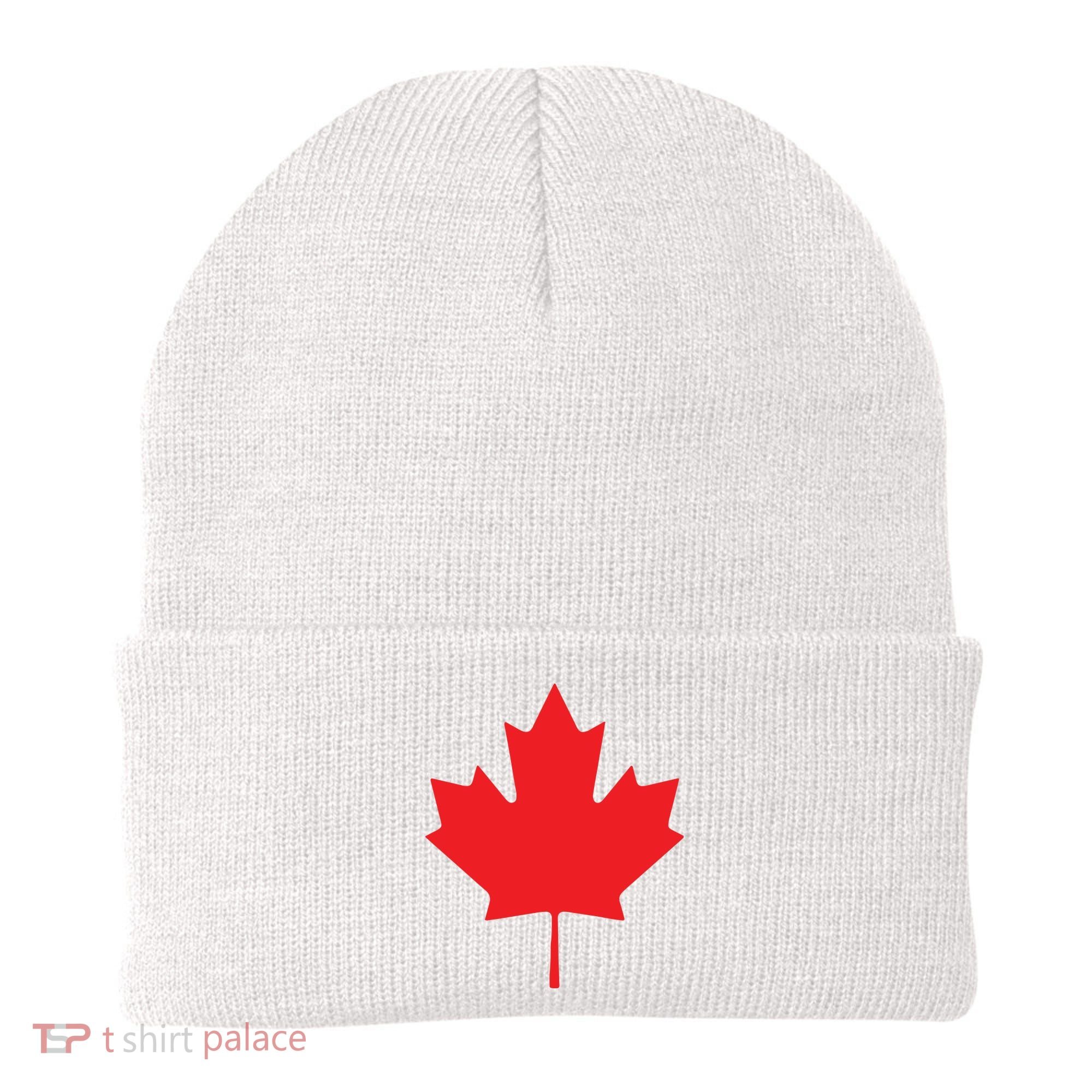 Red Maple Leaf Flag Of Canada Cool Canadian Flags Beanie