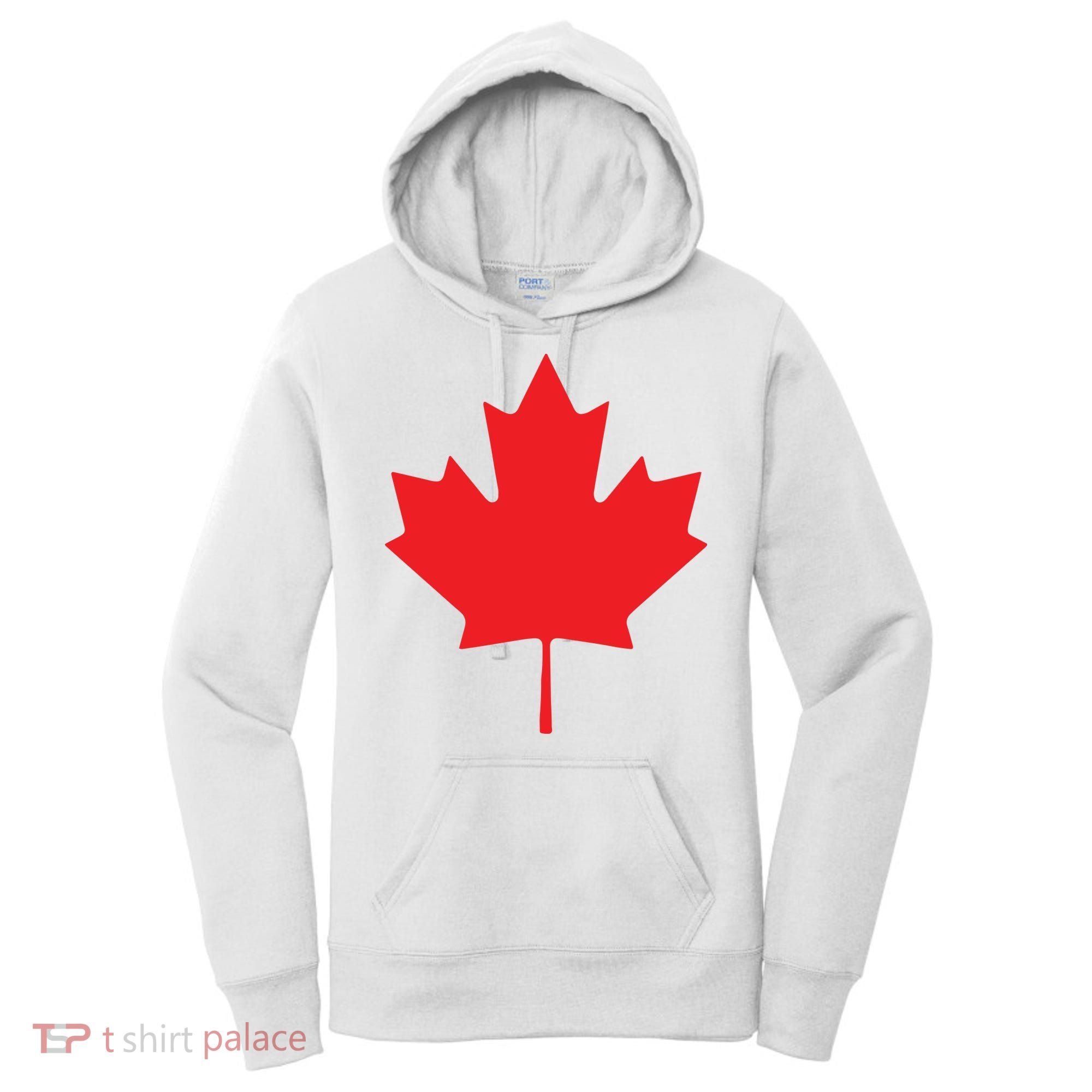 Red Maple Leaf Flag Of Canada Cool Canadian Flags Women's Hoodie