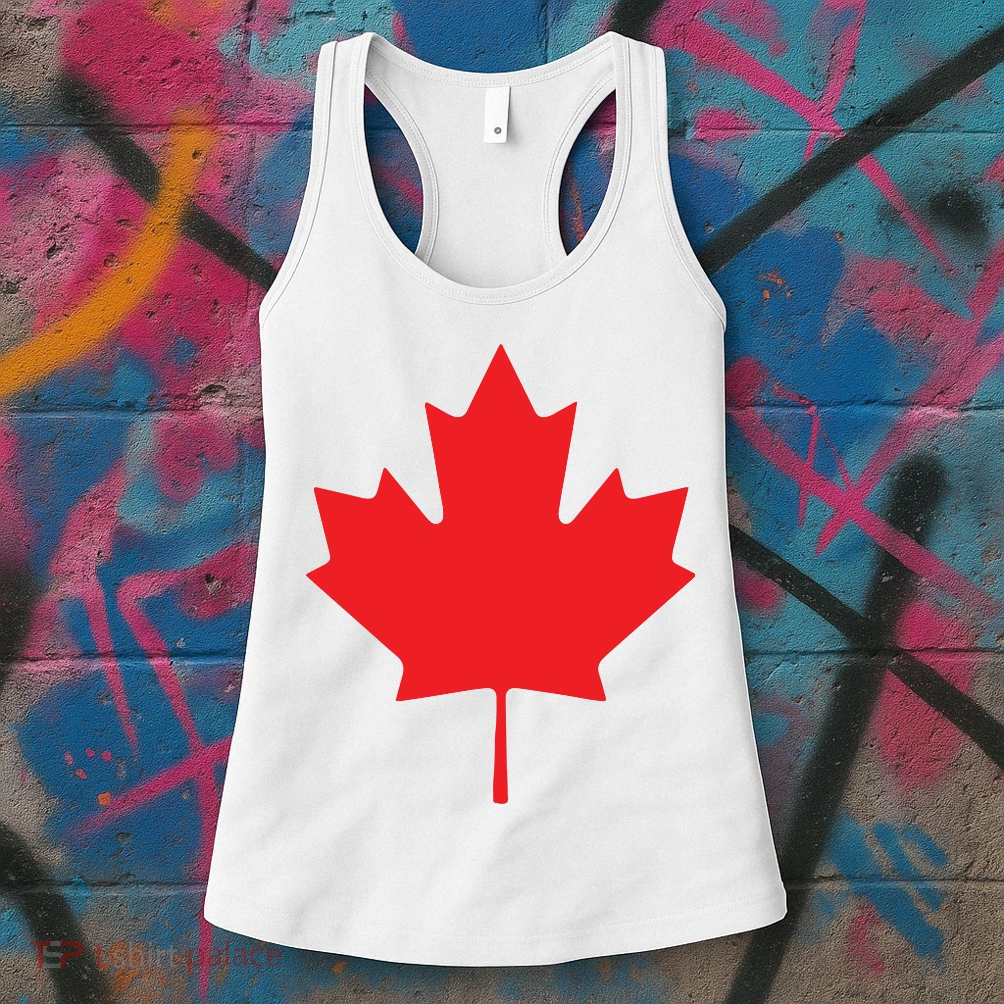 Red Maple Leaf Flag Of Canada Cool Canadian Flags Women's Tank Top