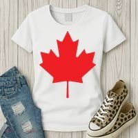 Red Maple Leaf Flag Of Canada Cool Canadian Flags Women's T-Shirt thumb 3