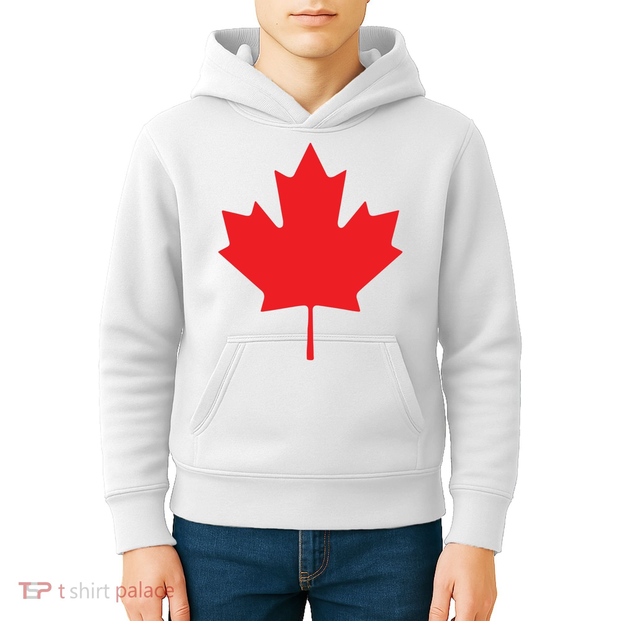 Red Maple Leaf Flag Of Canada Cool Canadian Flags Kids Hoodie