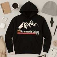 Retro Mammoth Lakes California Ca Mountain Ski Hoodie thumb 3