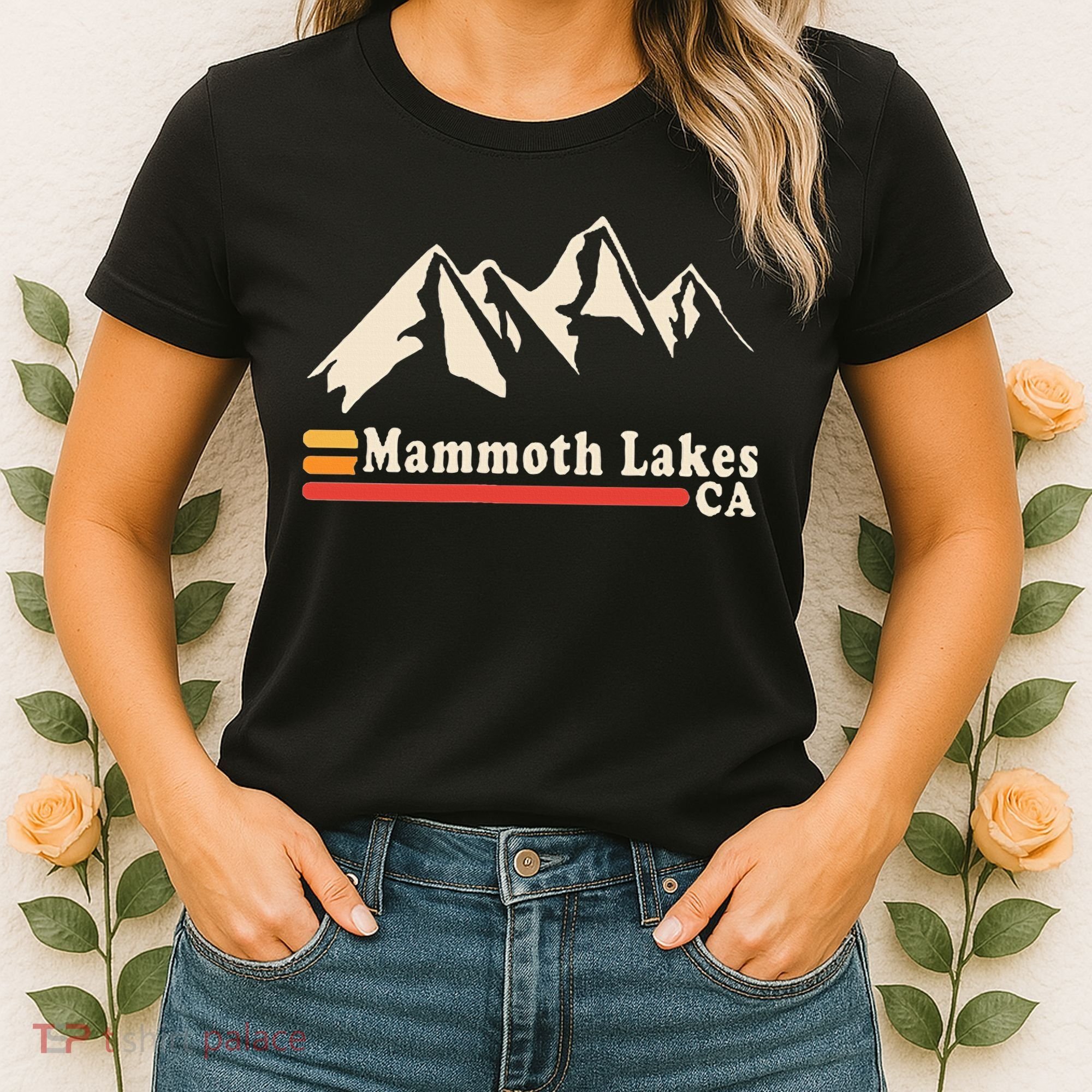 Retro Mammoth Lakes California Ca Mountain Ski Women's T-Shirt