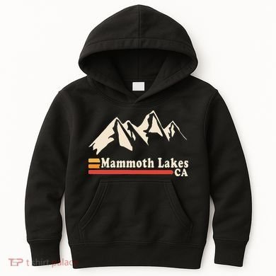 Retro Mammoth Lakes California Ca Mountain Ski Kids Hoodie