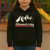 Retro Mammoth Lakes California Ca Mountain Ski Kids Hoodie thumb 3