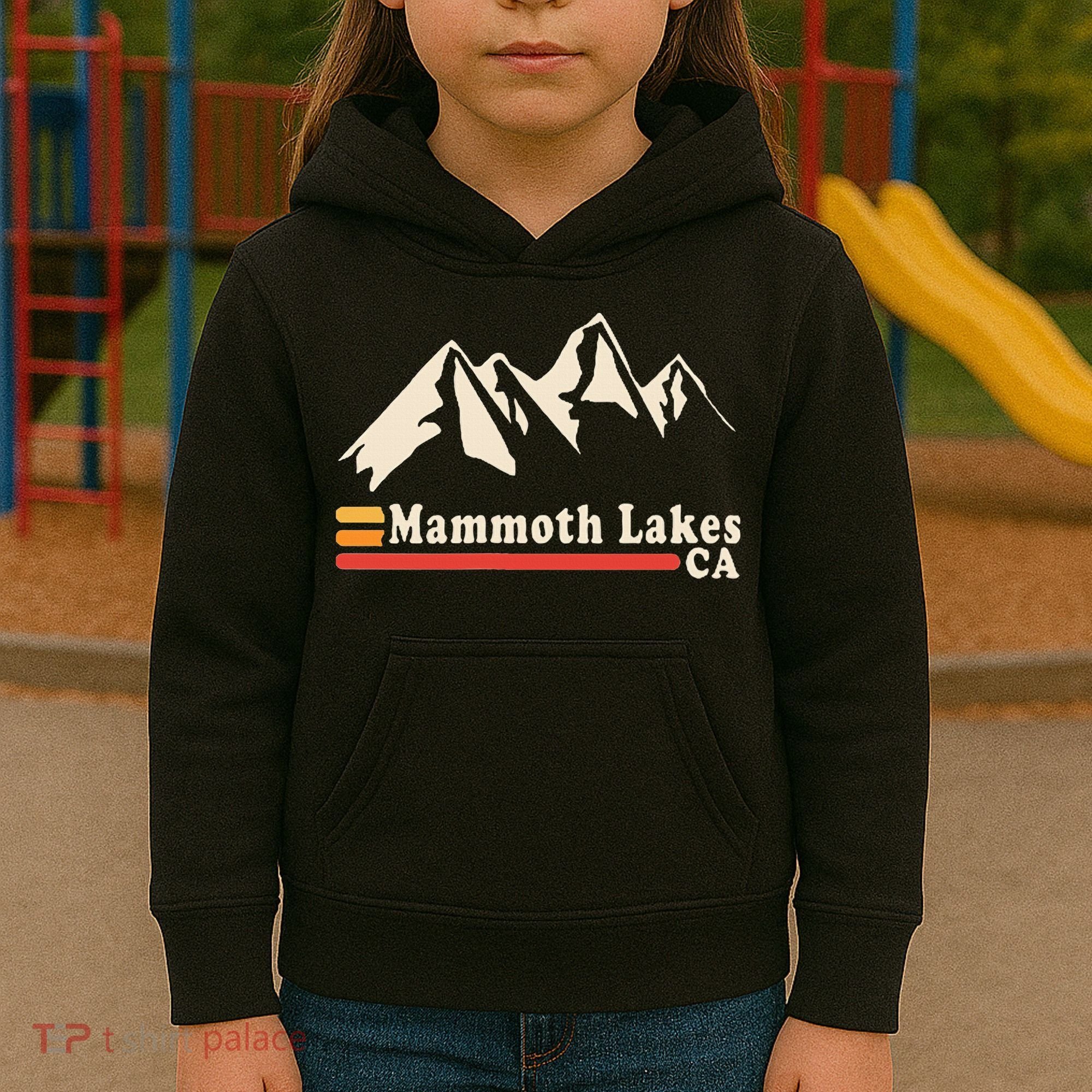 Retro Mammoth Lakes California Ca Mountain Ski Kids Hoodie