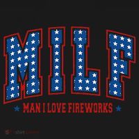 Retro Milf Man I Love Fireworks Funny American 4th Of July Women's Hoodie thumb 2