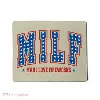 Retro Milf Man I Love Fireworks Funny American 4th Of July Mousepad thumb 0
