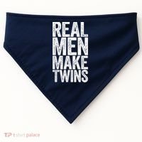 Real Men Make Twins Father's Day Shirt USA-Made Doggie Bandana thumb 0