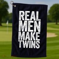 Real Men Make Twins Father's Day Shirt Golf Towel thumb 1