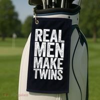 Real Men Make Twins Father's Day Shirt Golf Towel thumb 2