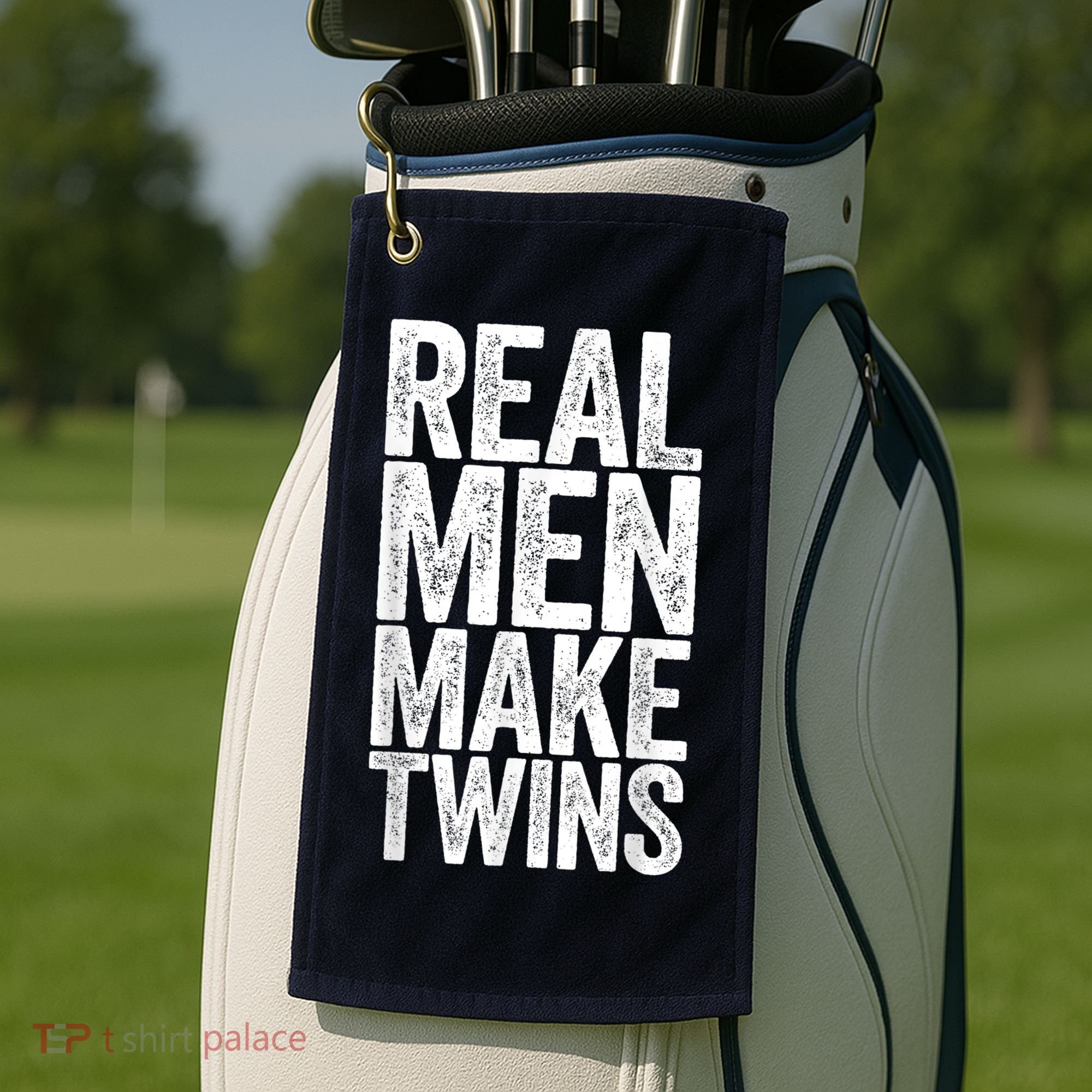 Real Men Make Twins Father's Day Shirt Golf Towel