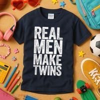 Real Men Make Twins Father's Day Shirt Kids T-Shirt thumb 3