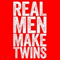 Real Men Make Twins Father's Day Shirt Santa Hat thumb 1