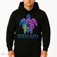 Riviera Maya Mexico Tie Dye Sea Turtle Vacation  Hoodie thumb 2