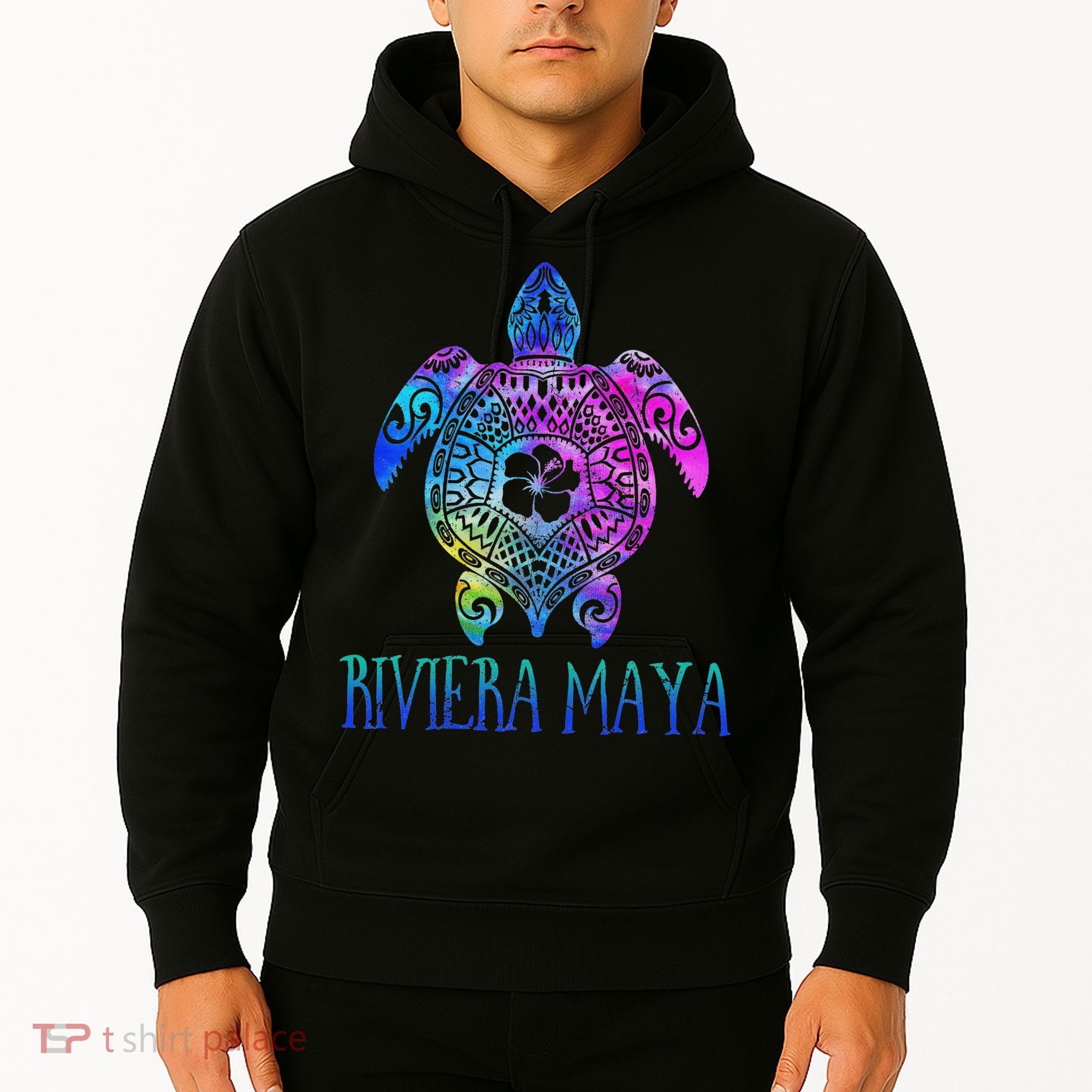 Riviera Maya Mexico Tie Dye Sea Turtle Vacation  Hoodie