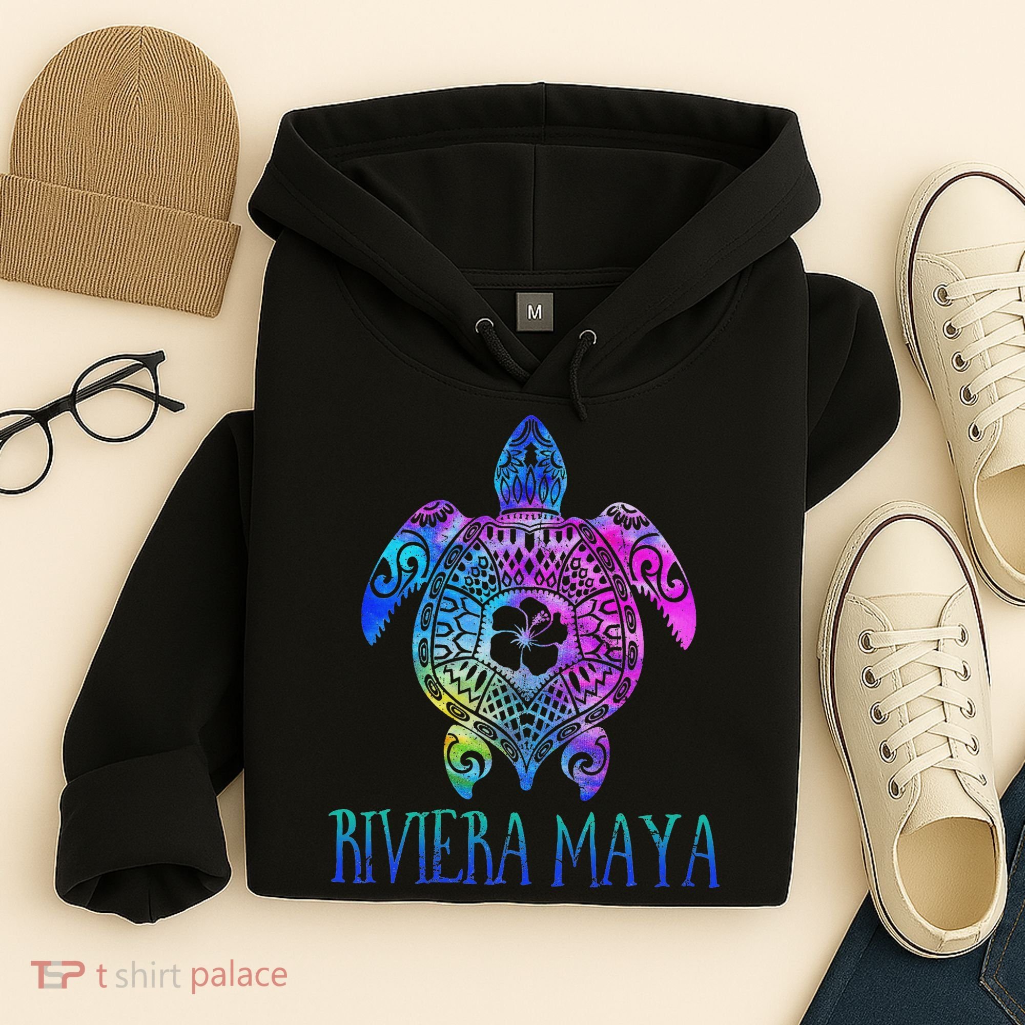 Riviera Maya Mexico Tie Dye Sea Turtle Vacation  Hoodie