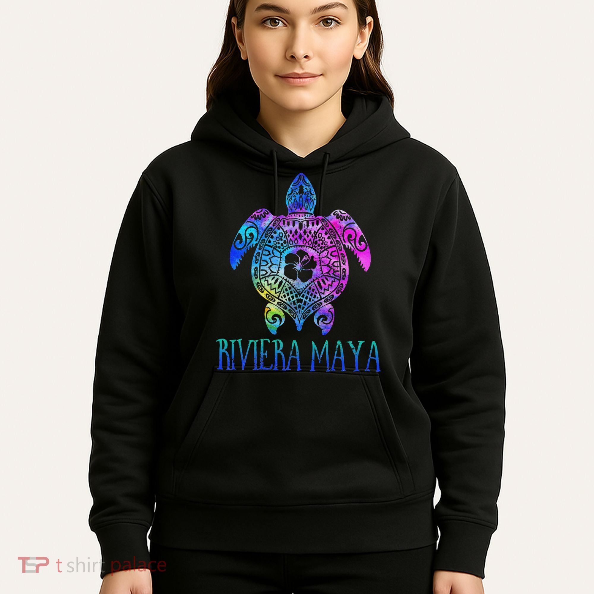Riviera Maya Mexico Tie Dye Sea Turtle Vacation  Hoodie