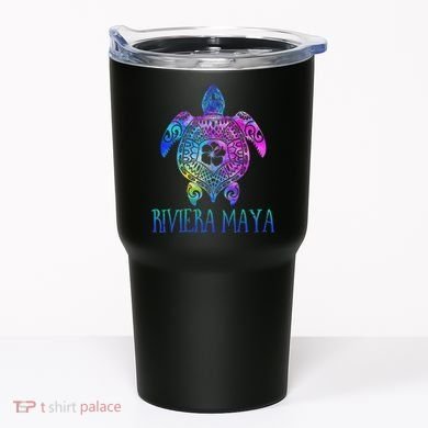 Riviera Maya Mexico Tie Dye Sea Turtle Vacation  Tumbler