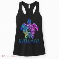 Riviera Maya Mexico Tie Dye Sea Turtle Vacation  Women's Tank Top thumb 0