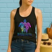Riviera Maya Mexico Tie Dye Sea Turtle Vacation  Women's Tank Top thumb 2