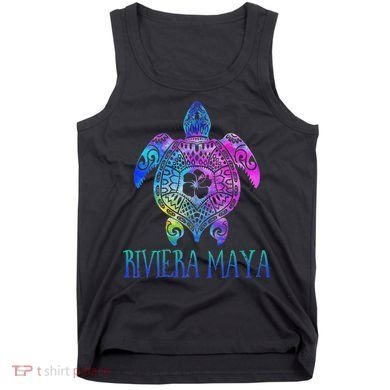 Riviera Maya Mexico Tie Dye Sea Turtle Vacation  Tank Top