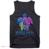 Riviera Maya Mexico Tie Dye Sea Turtle Vacation  Tank Top thumb 0