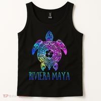 Riviera Maya Mexico Tie Dye Sea Turtle Vacation  Tank Top thumb 2