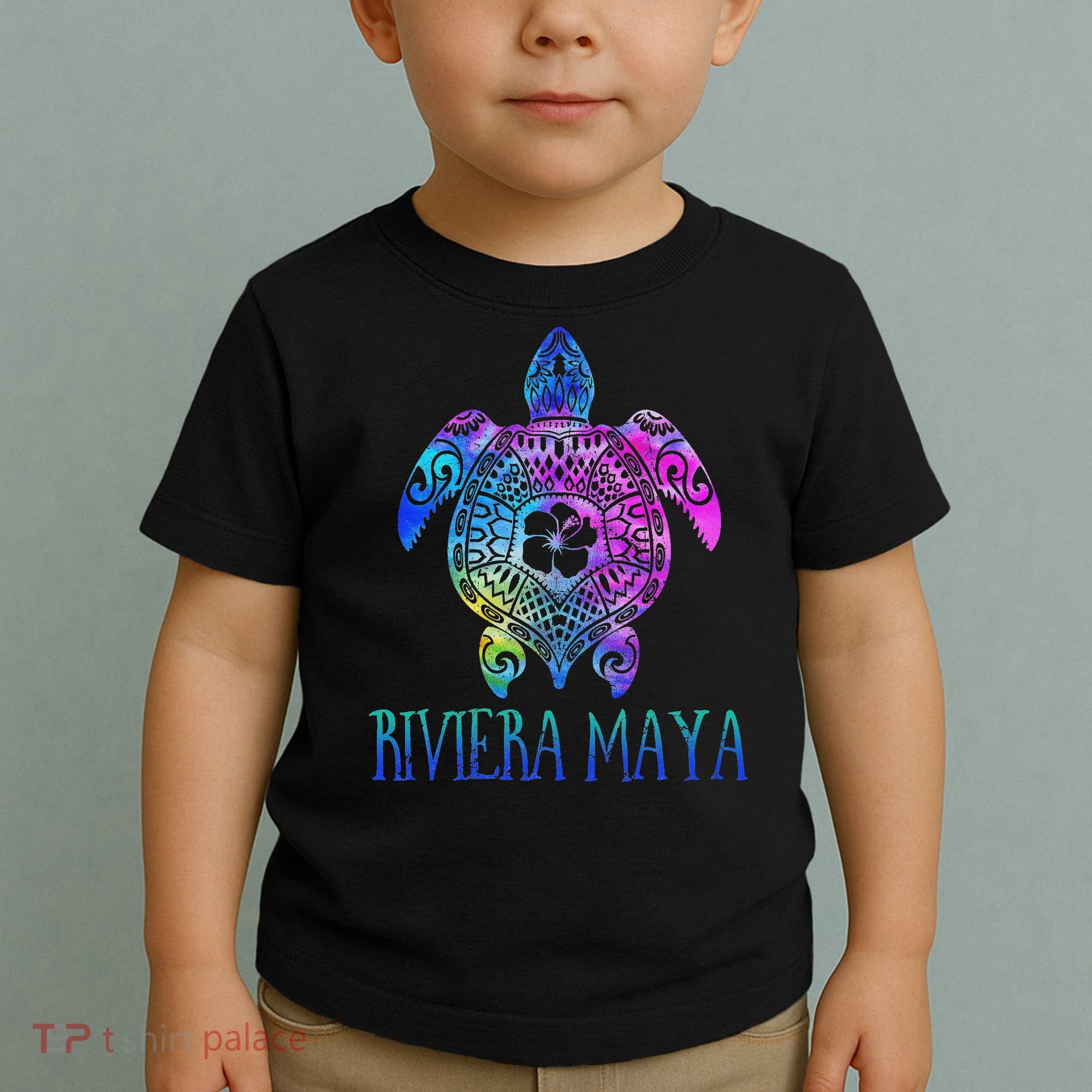 Riviera Maya Mexico Tie Dye Sea Turtle Vacation  Toddler T-Shirt
