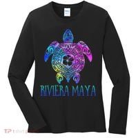 Riviera Maya Mexico Tie Dye Sea Turtle Vacation  Women's Long Sleeve Shirt thumb 0