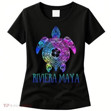 Riviera Maya Mexico Tie Dye Sea Turtle Vacation  Women's T-Shirt