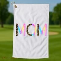 Retro Mom Mother's Day Golf Towel thumb 1