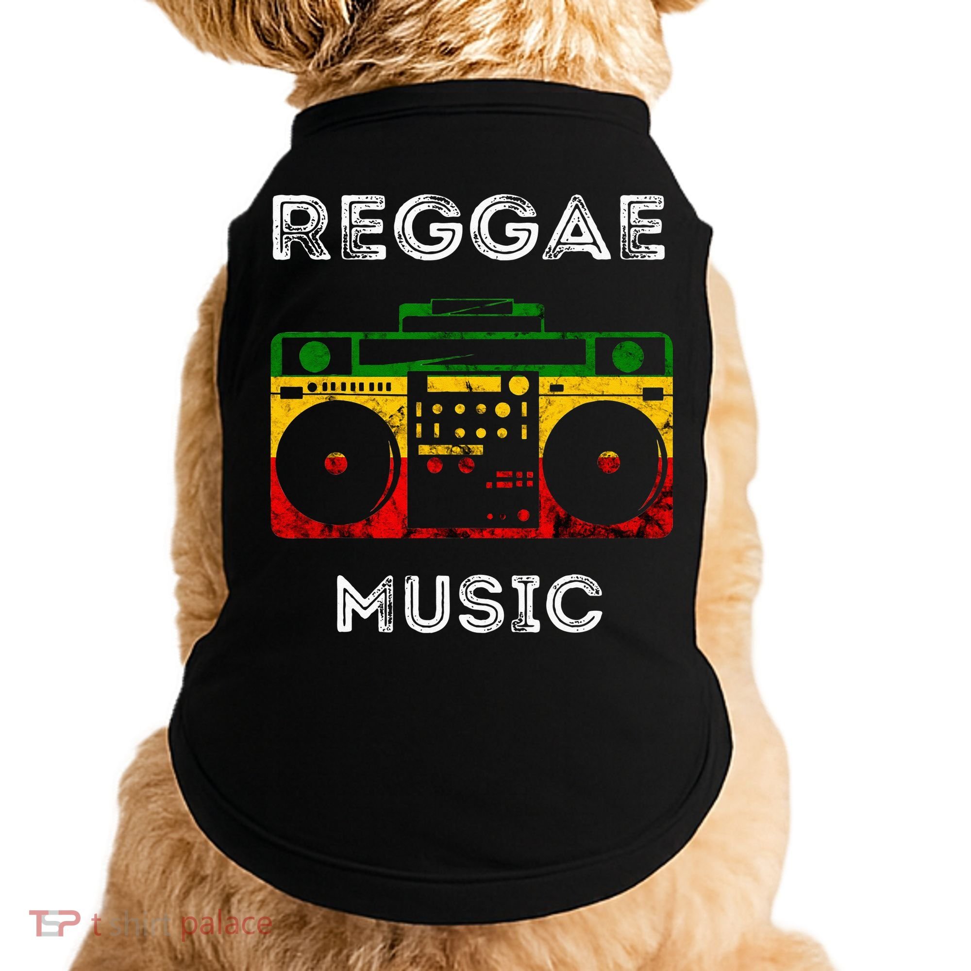Reggae Music Musicbox Boombox Rastafari Roots Rasta Reggae  Doggie Tank