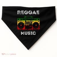 Reggae Music Musicbox Boombox Rastafari Roots Rasta Reggae  USA-Made Doggie Bandana thumb 0