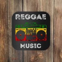 Reggae Music Musicbox Boombox Rastafari Roots Rasta Reggae  Coaster thumb 0