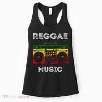 Reggae Music Musicbox Boombox Rastafari Roots Rasta Reggae  Women's Tank Top thumb 0