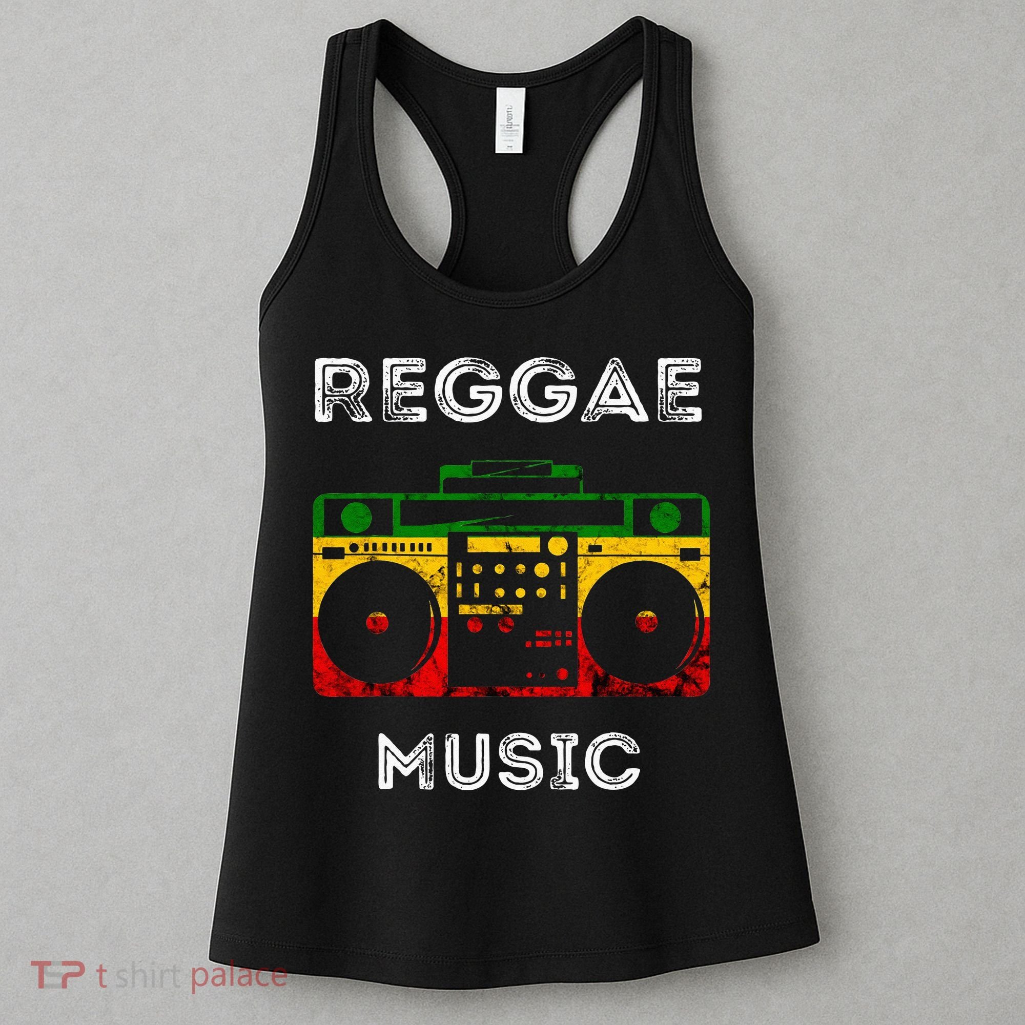 Reggae Music Musicbox Boombox Rastafari Roots Rasta Reggae  Women's Tank Top